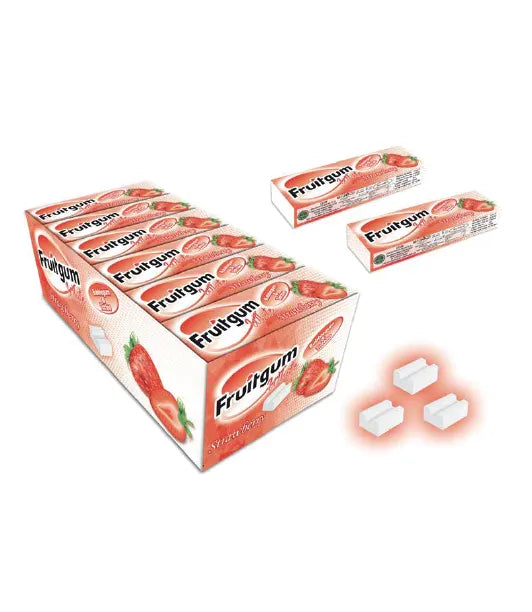 FRUIT GUM WHITE STRAWBERRY FLAVOUR 24X11.6G