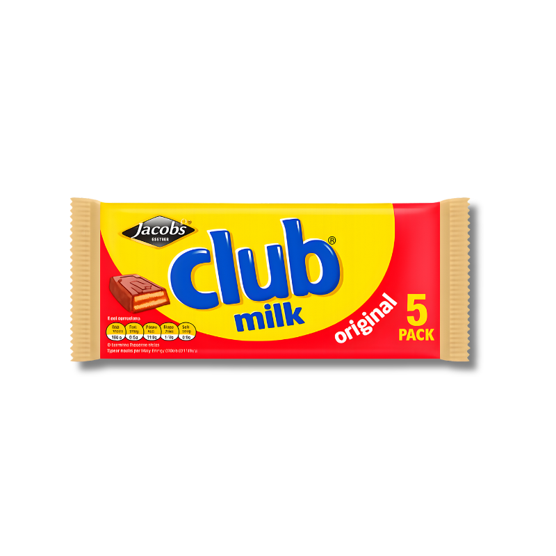 JACOBS CLUB MILK CHOCOLATE 110G (5X22G)