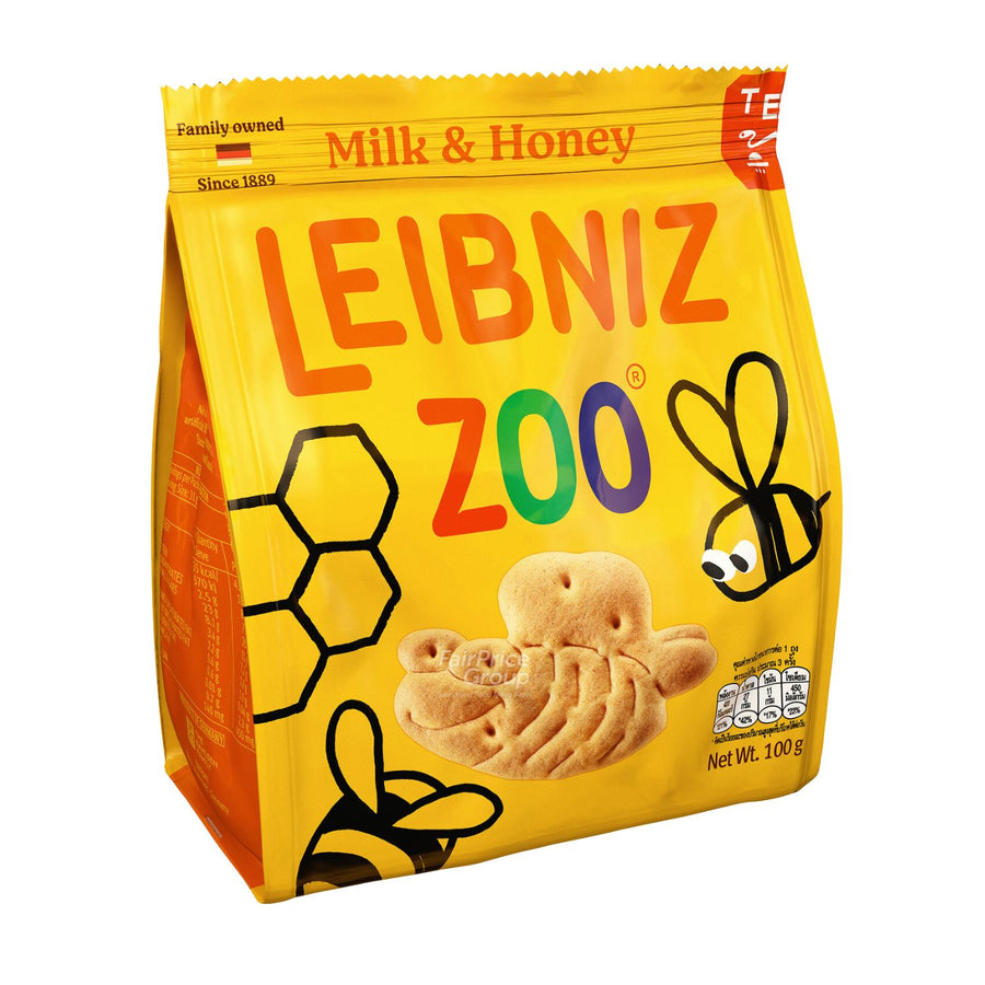 Leibniz Zoo Milk & Honey Cookies 100g