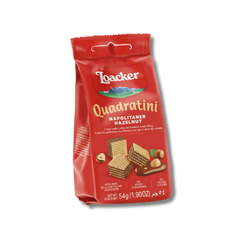 LOACKER QUADRATINI NAPOLITANER HAZELNUT 54G