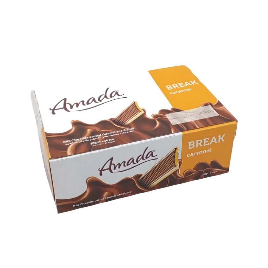 AMADA CARAMEL CHOCOLATE COATED BISCUIT 24X20G