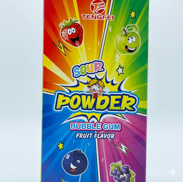 SOUR POWDER BUBBLE GUM FRUIT FLAVOUR 12GX24