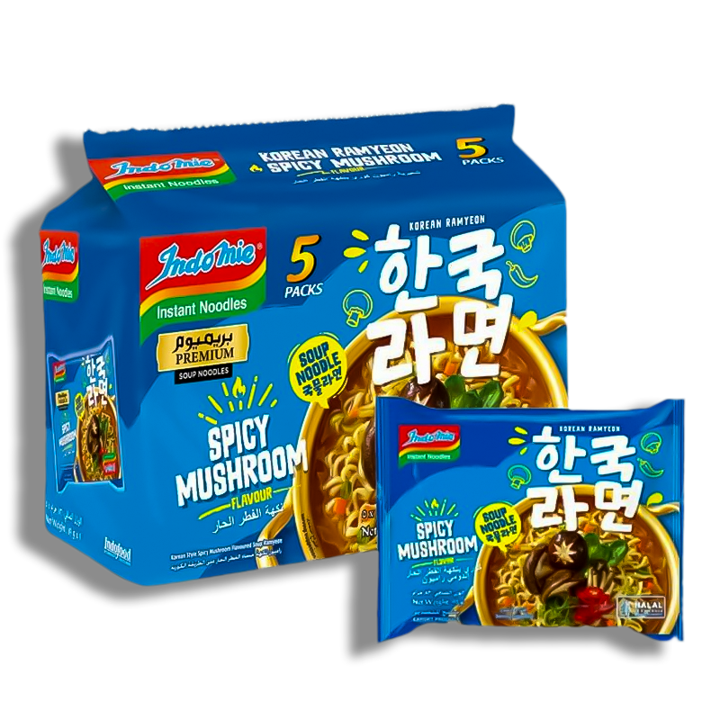 INDOMI INSTANT NOODLES SPICY MUSHROOM FLAVOR 5X83G