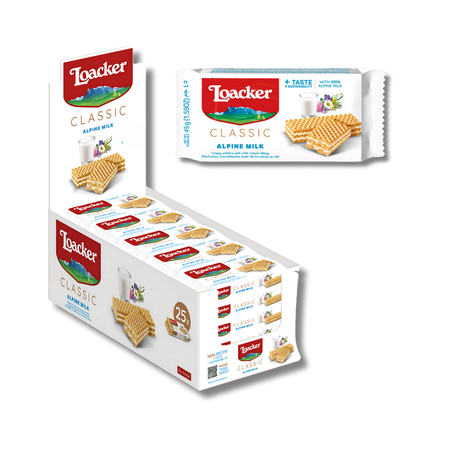LOACKER CLASSIC ALPINE MILK WAFER 25X30G