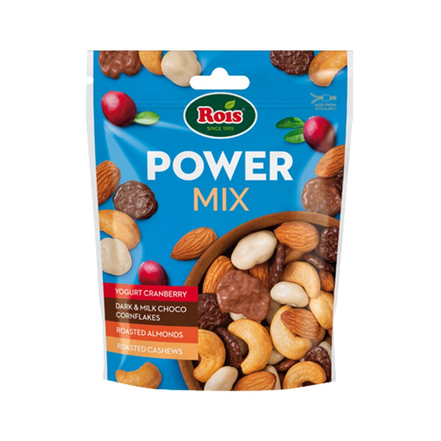 ROIS Power Mix Yogurt Cranberry Dark & milk Choco Cornflakes Roasted Almonds Roasted Cashews 120g