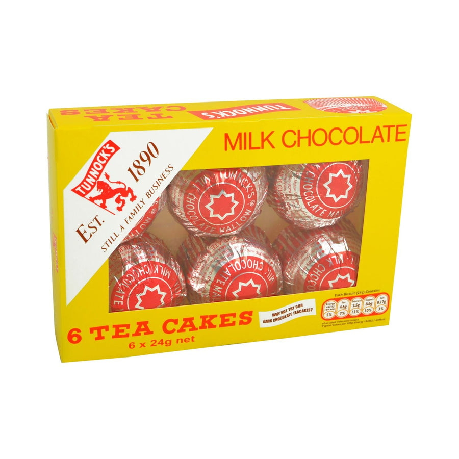 Tunnock’s Milk Chocolate 6 tea Cakes 6x24g