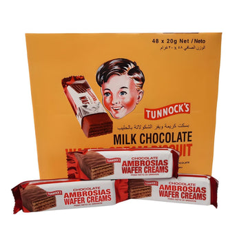 Tunnock’s Milk Chocolate Wafer Cream Biscuit 48x20g