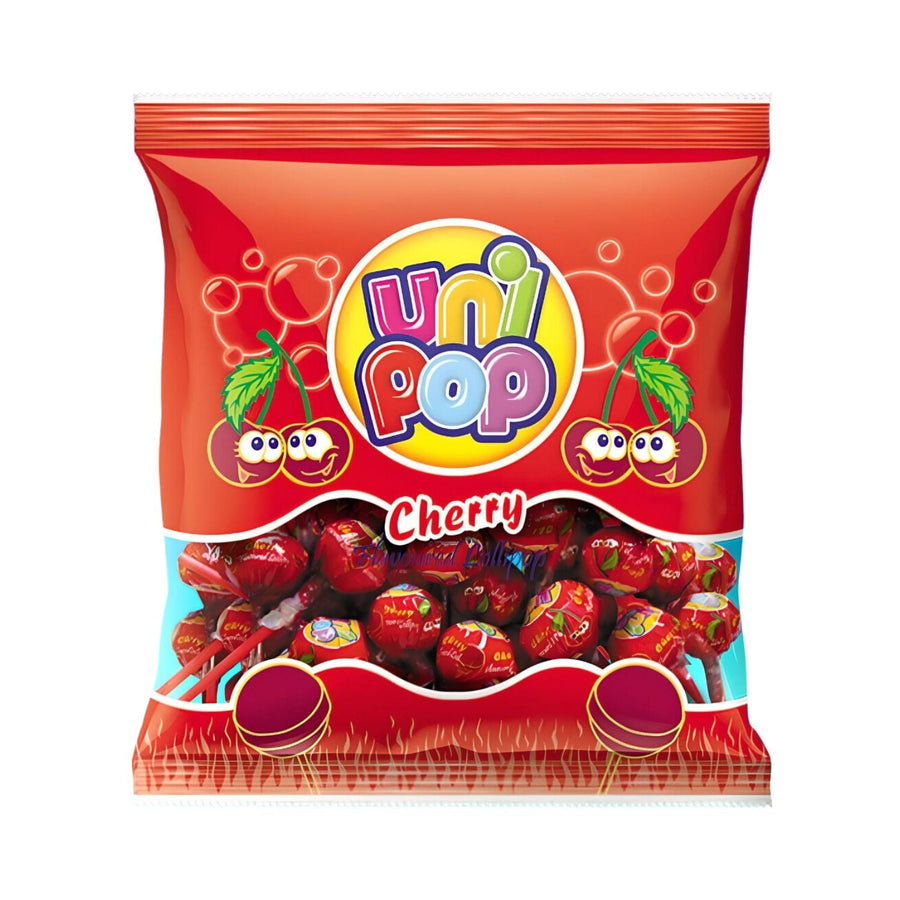Uni Pop Cherry Flavored Lollipop 40x10g